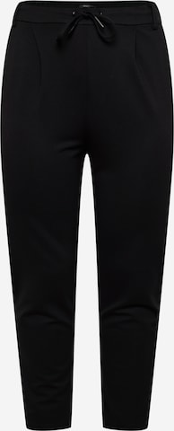 Slimfit Pantaloni con pieghe 'POPTRASH LIFE' di ONLY Curve in nero: frontale