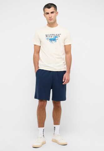 MUSTANG T-Shirt 'Style Austin' in Weiß