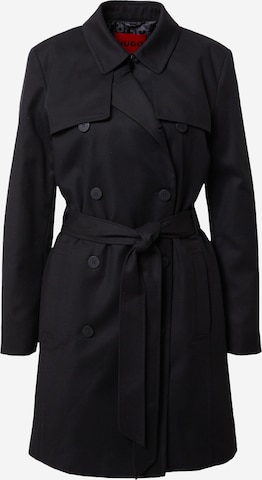 HUGO Red Between-Seasons Coat 'Makaras' in Black: front