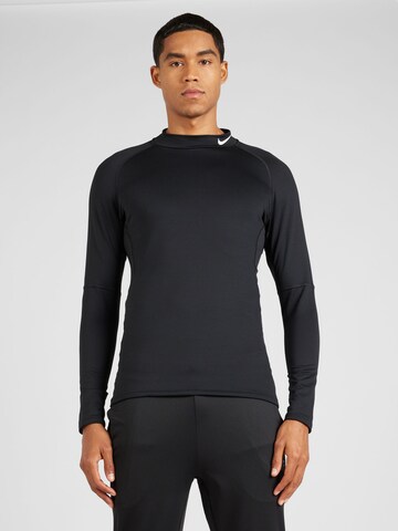 NIKE Functioneel shirt in Zwart: voorkant