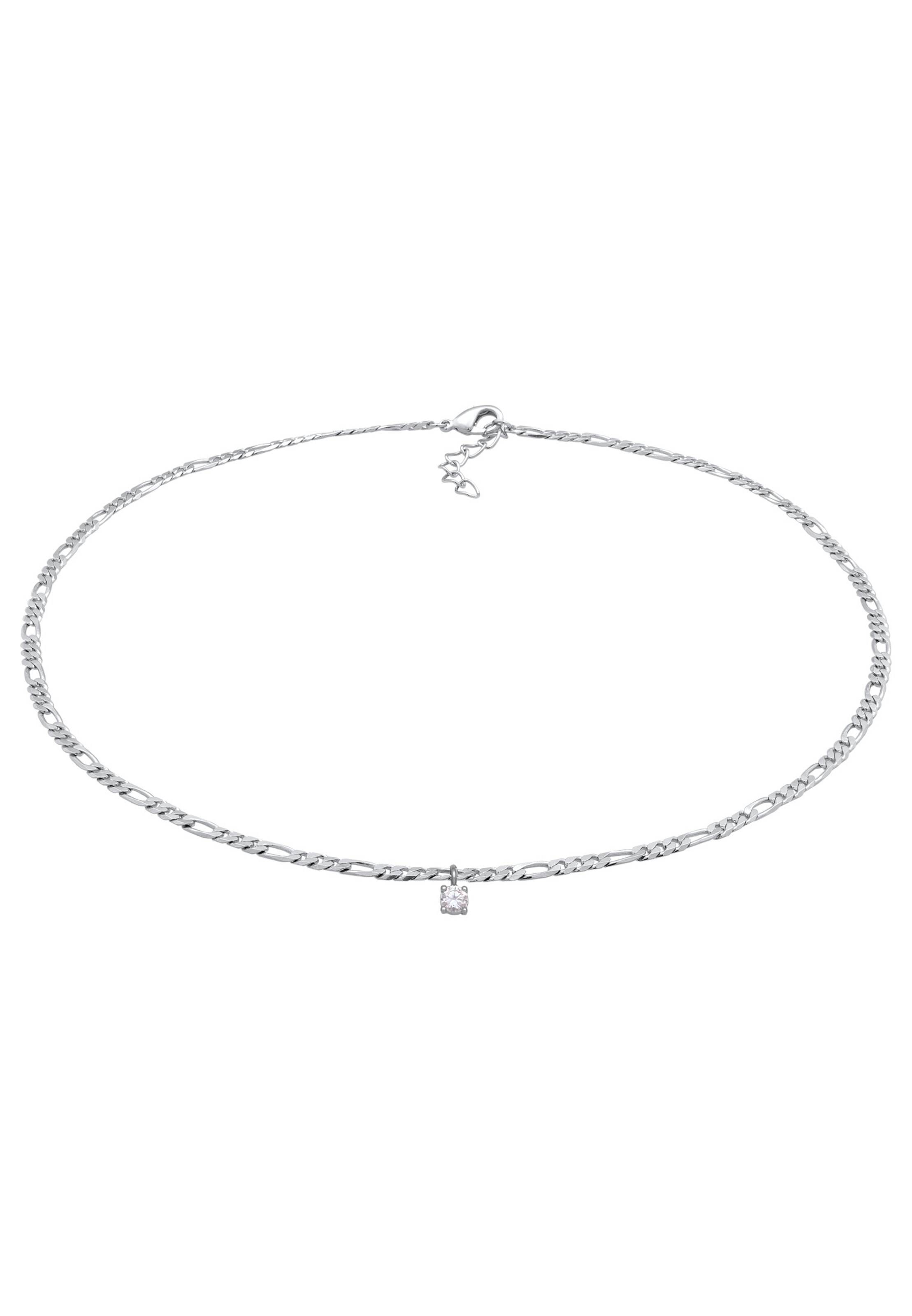 ELLI Halskette 'Zirkonia' in Silber: Vorderseite