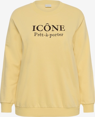 KAFFE CURVE Sweatshirt 'KCroselda' i gul: forside