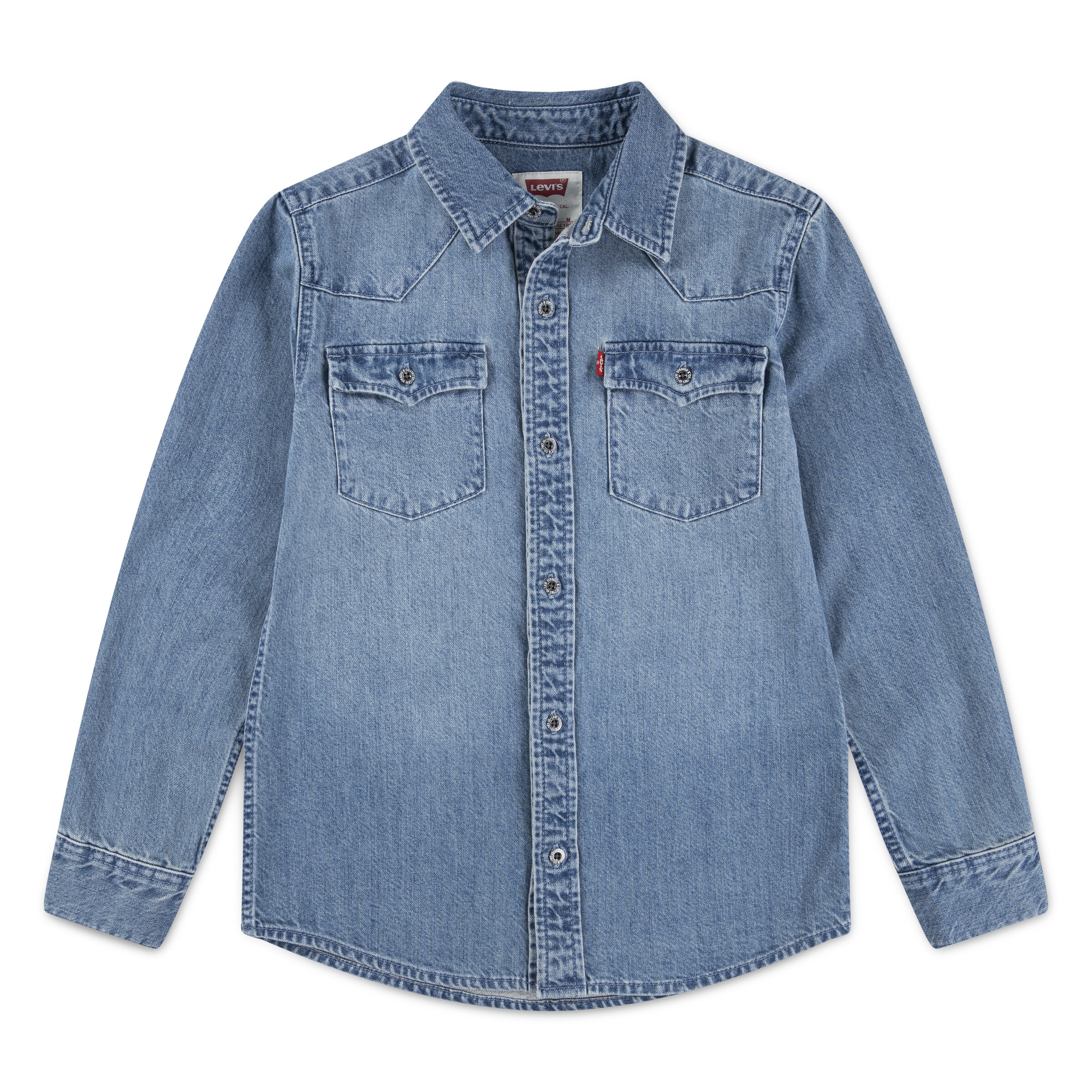 Levi's Kids Regular fit Button Up Shirt in Blue: front
