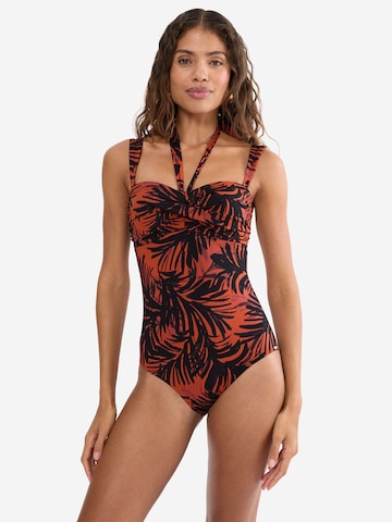 TRIUMPH Swimsuit ' Red Label Summer Palm ' in Orange: front