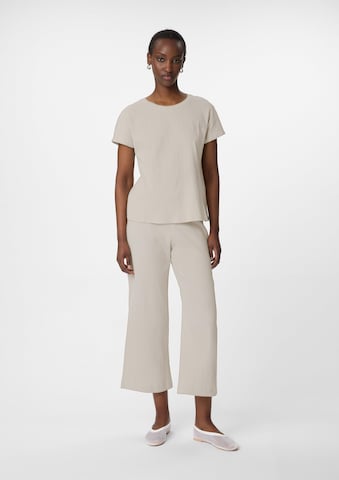 comma casual identity Wide leg Broek in Beige: voorkant