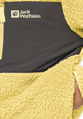 JACK WOLFSKIN Athletic Fleece Jacket in Yellow