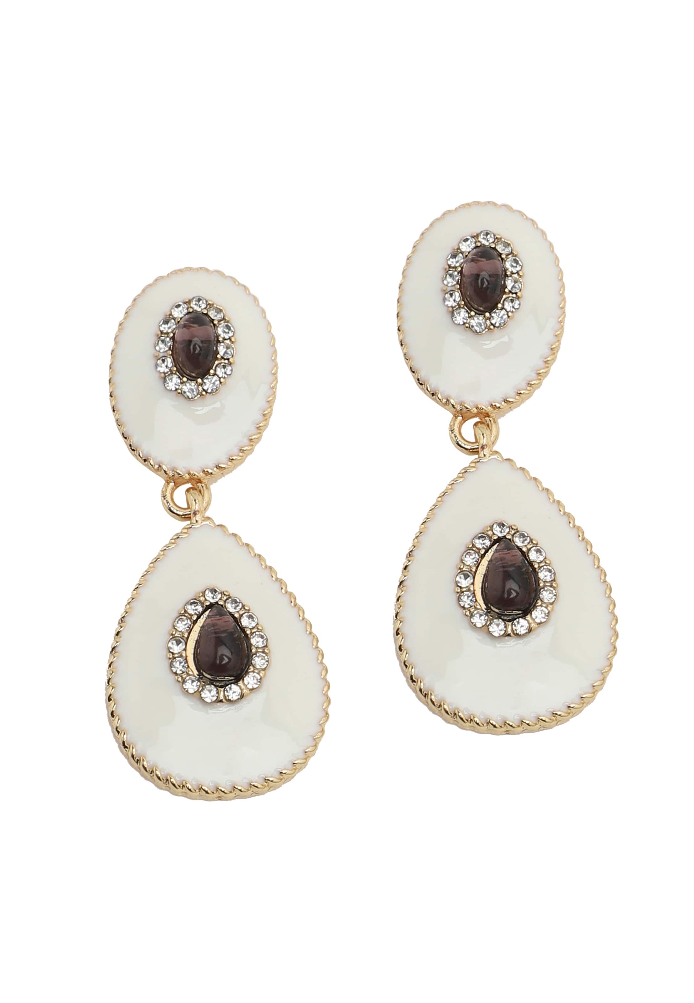 SOHI Náušnice 'Berta' - Zmiešané farby: predná strana