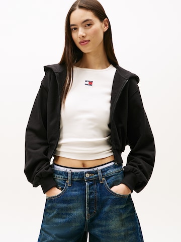 Tommy Jeans Sweatjacka i svart: framsida