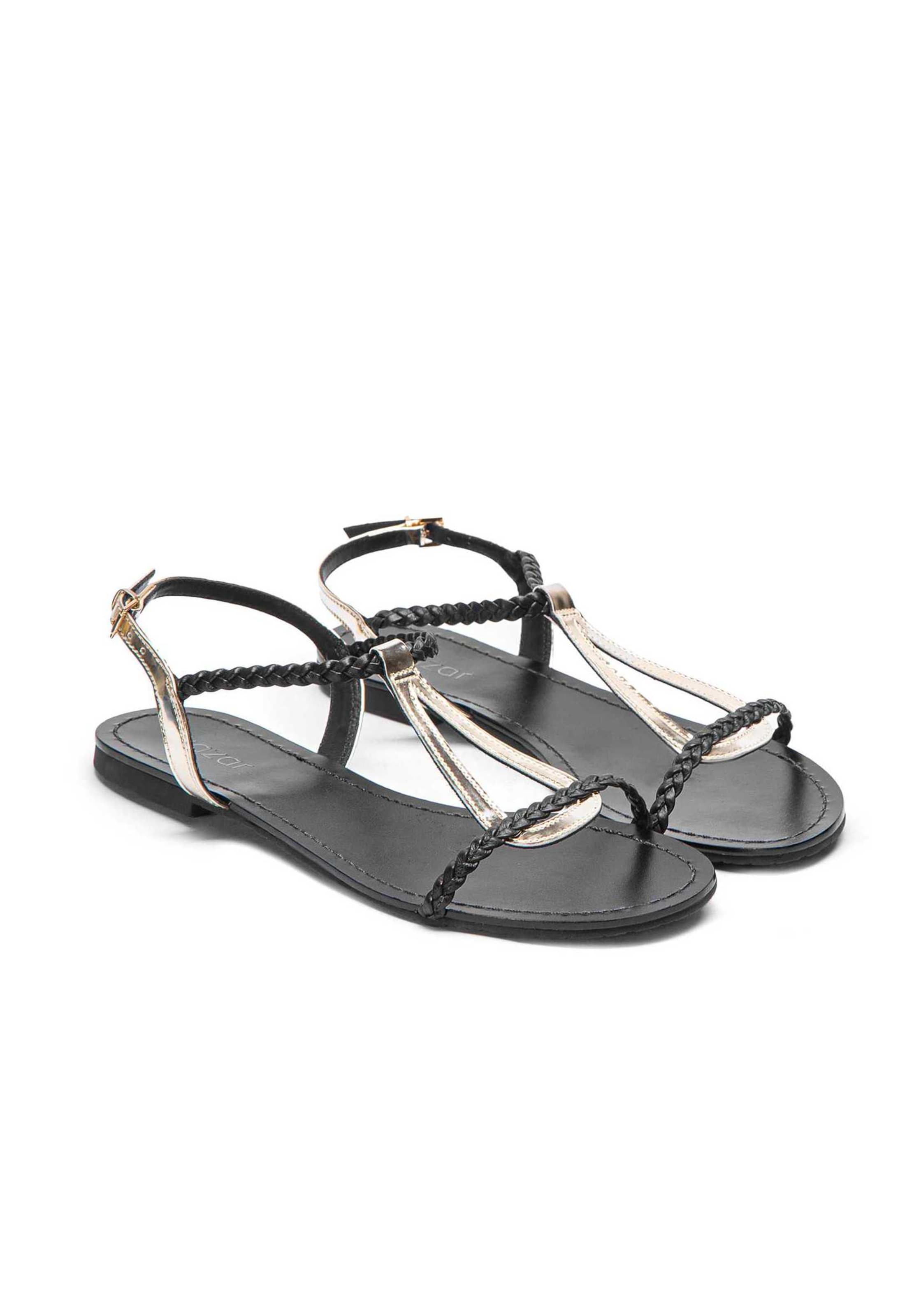 Kazar Strap Sandals in Gold