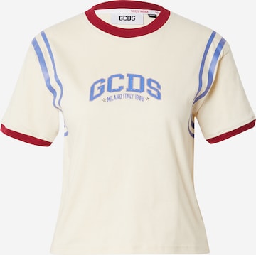 Tricou de la GCDS pe alb: față