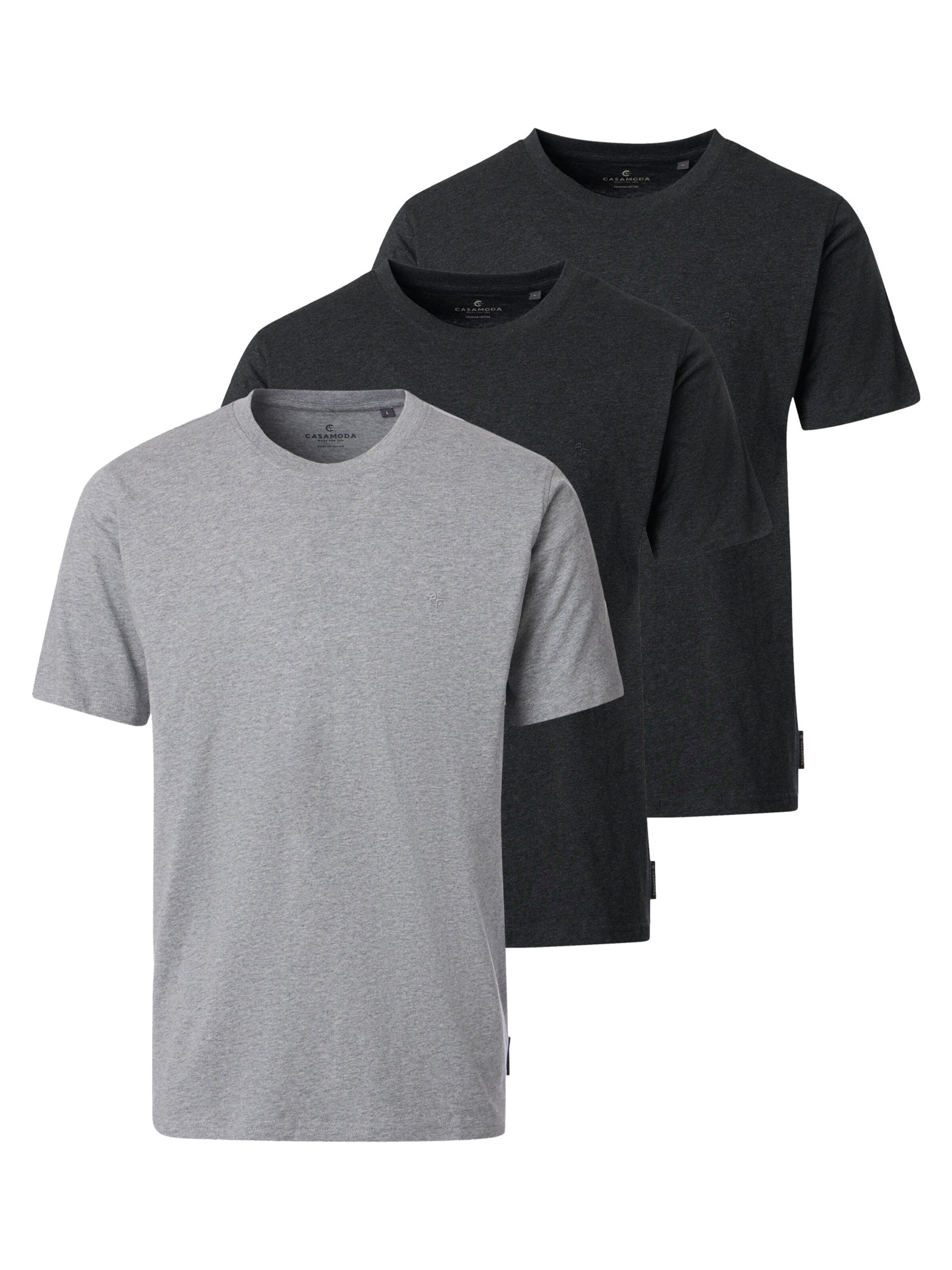 CASAMODA Shirt 'Basic' in Grey: front