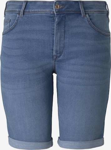 Coupe slim Jean Tom Tailor Women + en bleu : devant