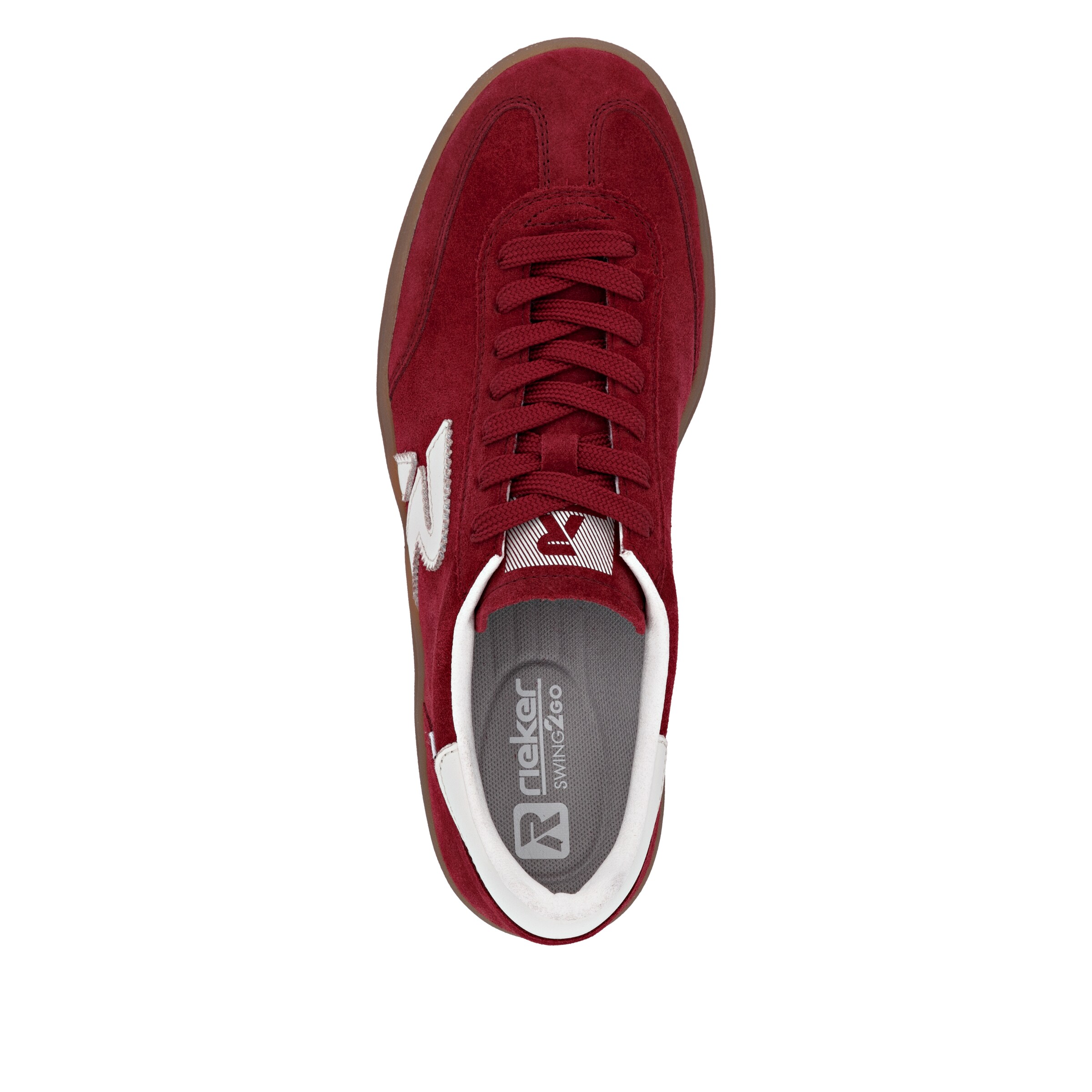 Baskets basses Rieker en rouge