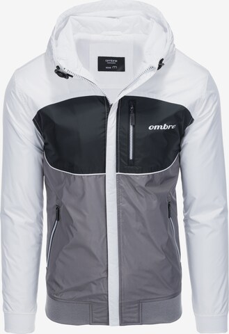 Ombre Between-Season Jacket 'C447' in Grey: front