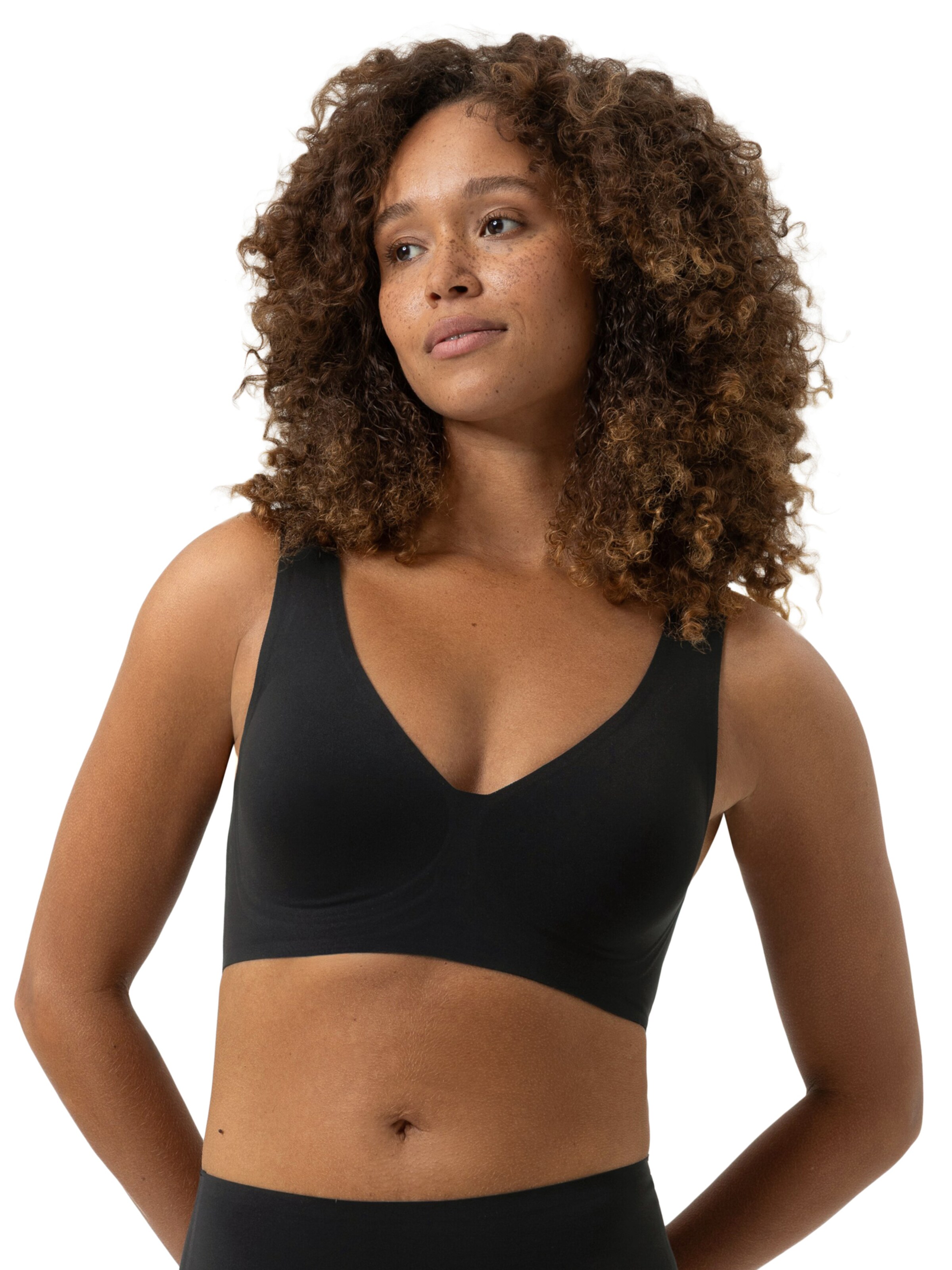 Mey Triangel Bustier 'Simply Better Invisibles' in Schwarz: Vorderseite