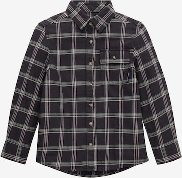 TOM TAILOR Button Up Shirt in Black: front