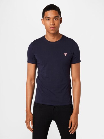 T-Shirt GUESS en bleu : devant