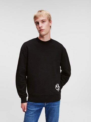 KARL LAGERFELD JEANS Sweatshirt in Black: front