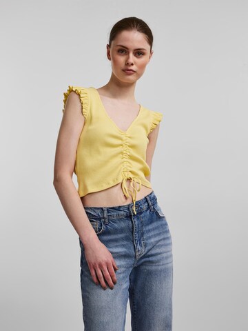 PIECES Shirt 'Tegan' in Yellow: front