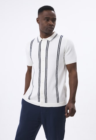 Felix Hardy Slim fit Button Up Shirt in White: front