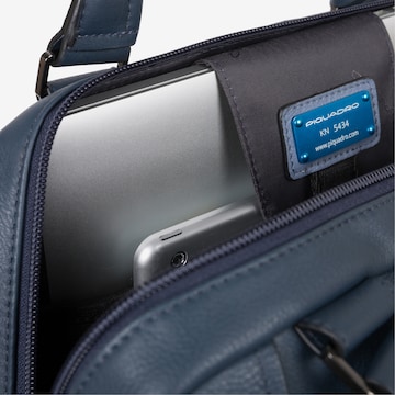 Piquadro Akron Laptoptasche Leder 33 cm Laptopfach in Blau