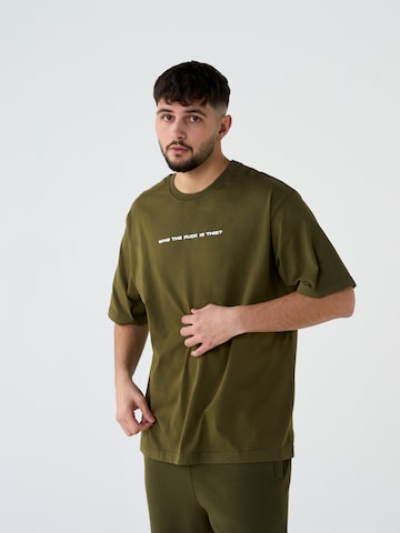 ABOUT YOU x Dardan - Camisa 'Luke' em verde: frente