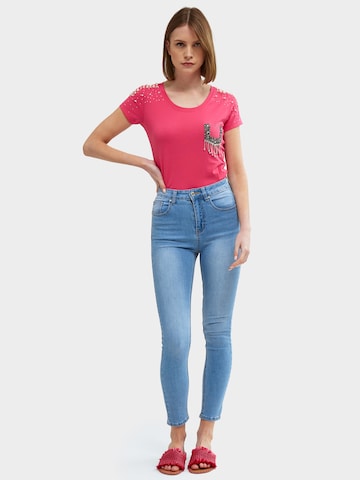 Influencer Skinny Jeansy w kolorze niebieski