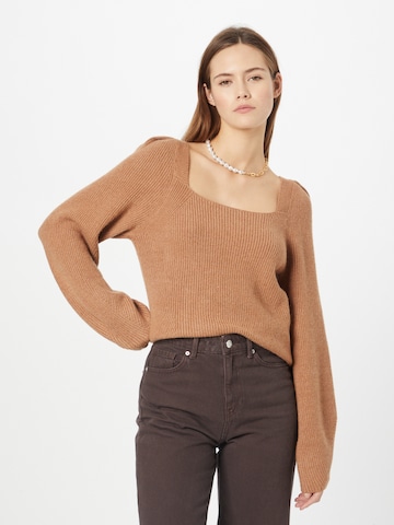 VILA Sweater 'RIL' in Brown: front