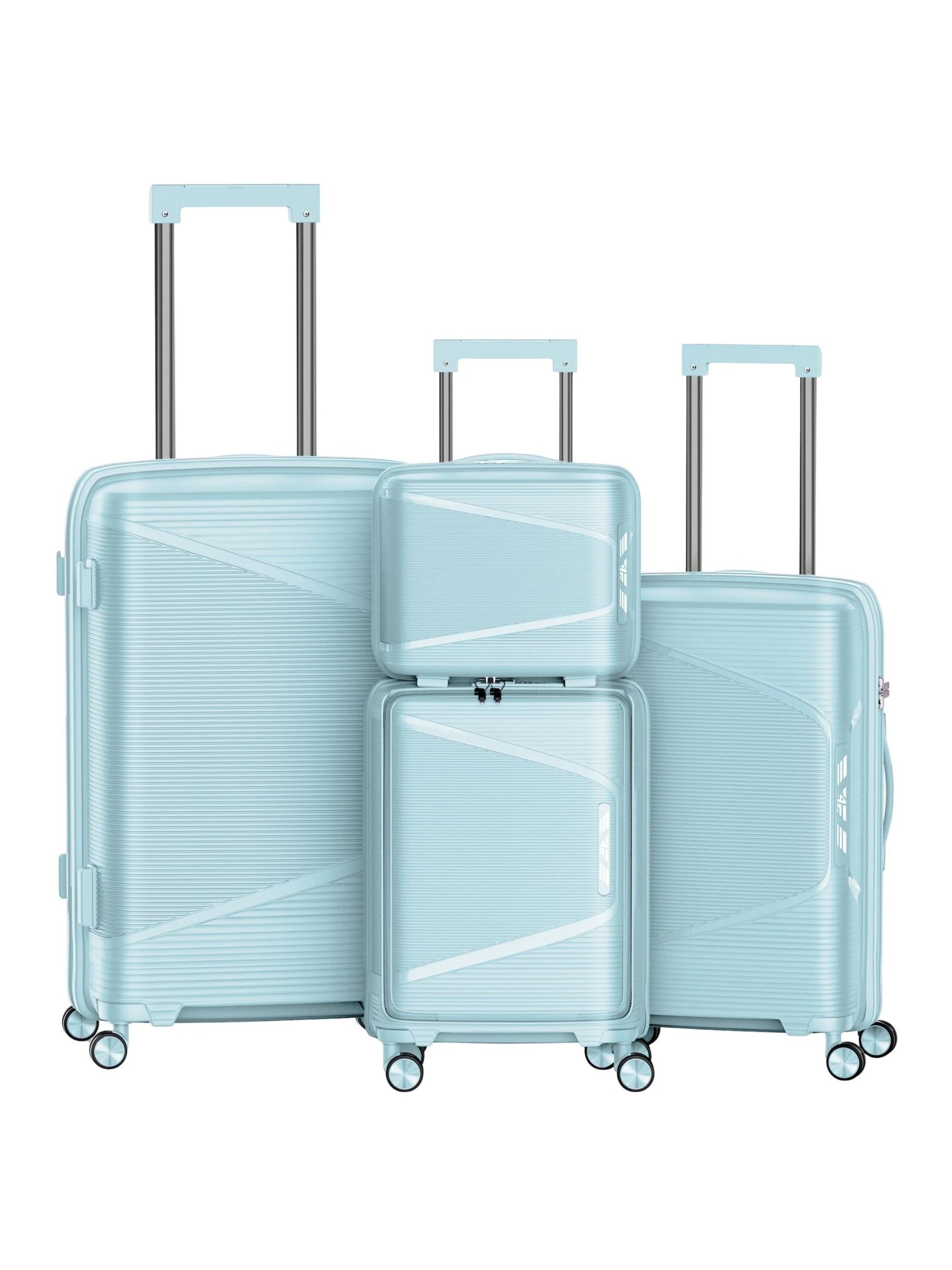4FLY Suitcase Set 'Linea Lux' in Blue: front