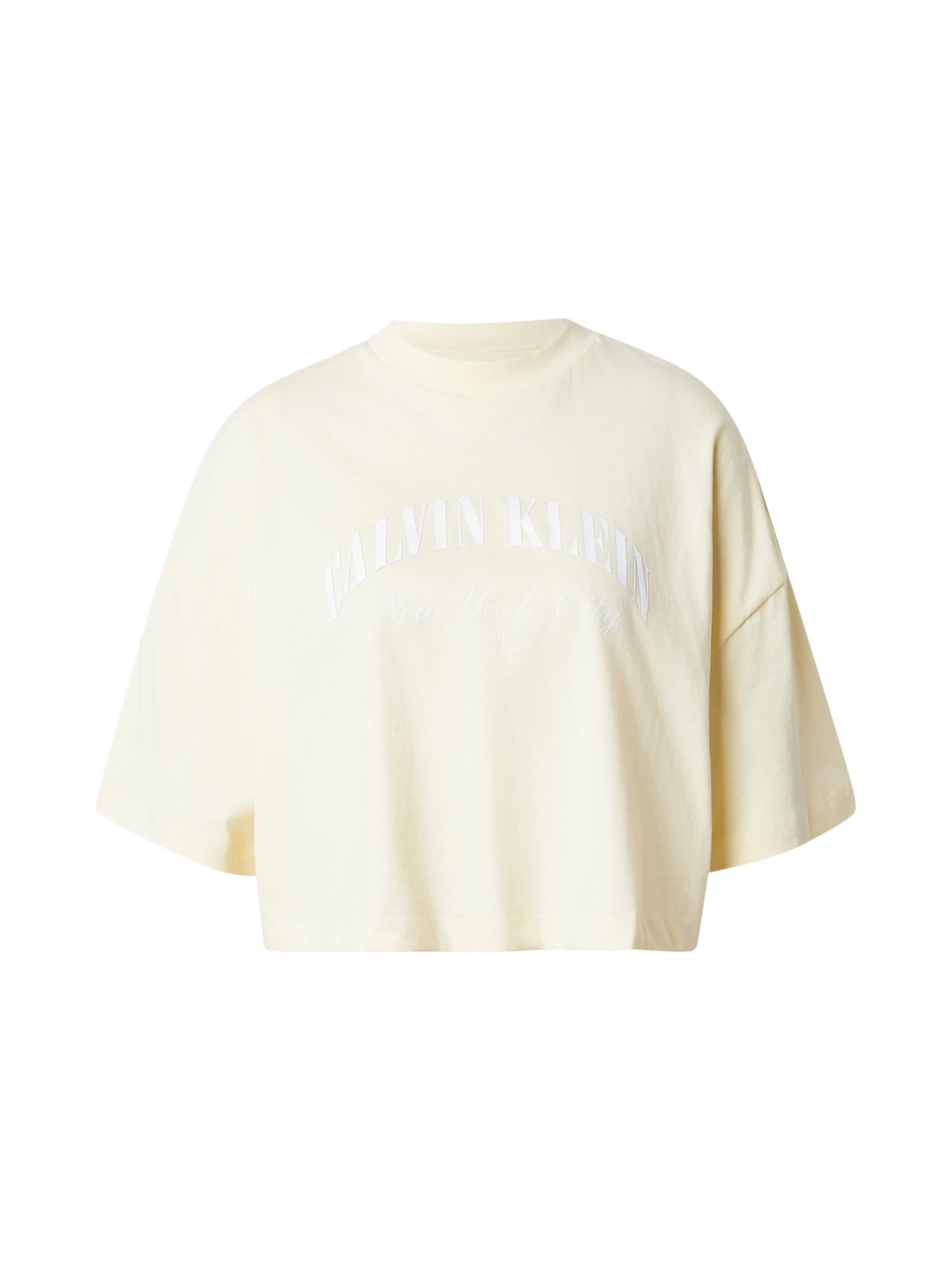 Calvin Klein Jeans Majica 'HERITAGE' | rumena barva: sprednja stran