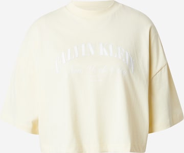 geltona Calvin Klein Jeans Marškinėliai 'HERITAGE': priekis