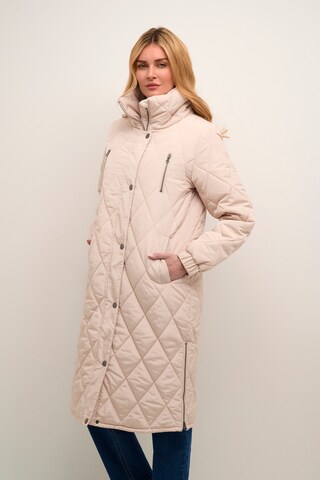 Kaffe Between-Seasons Coat in Beige: front