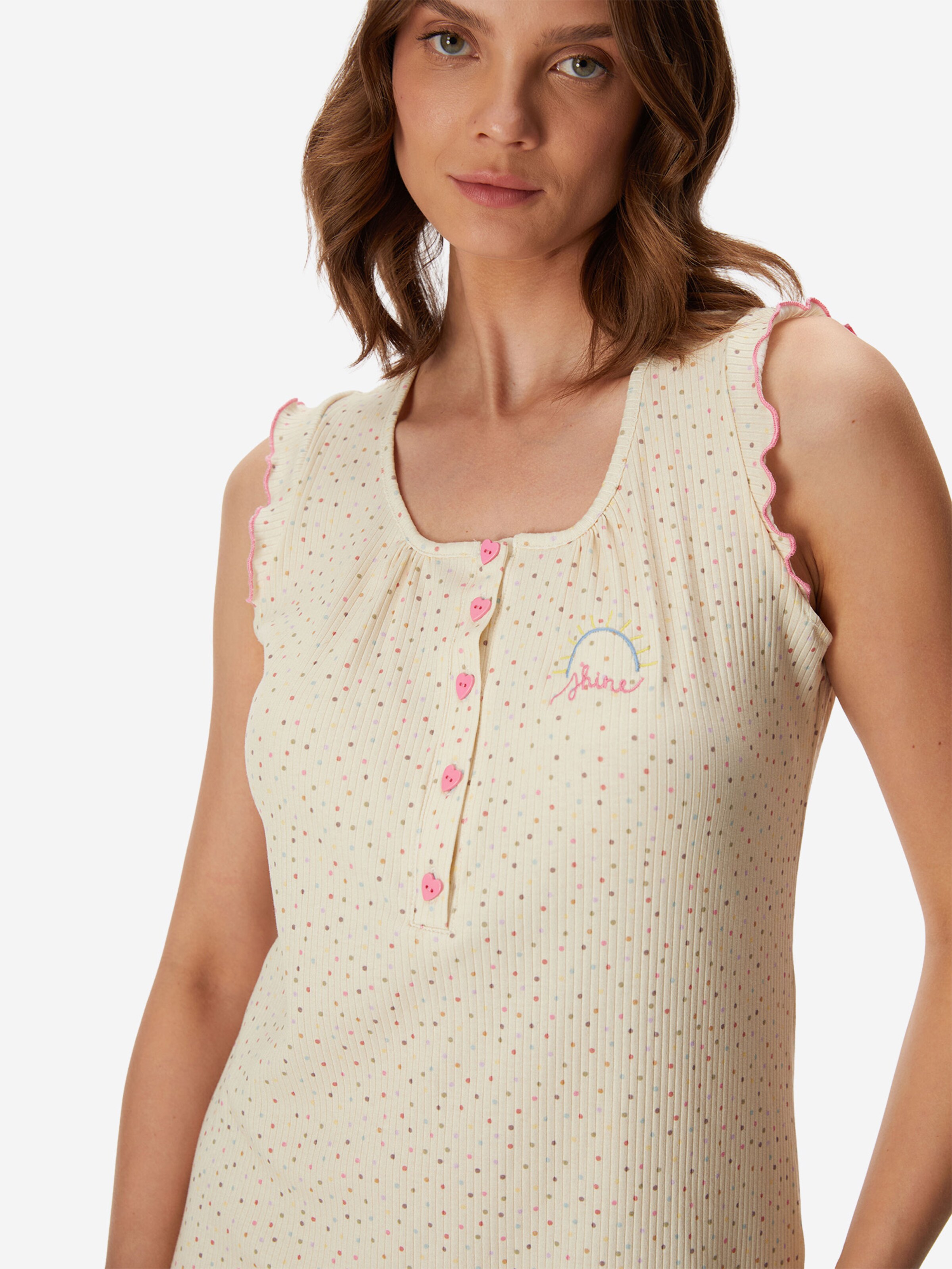 Goldenbay - Camiseta de noche 'Hazel' en amarillo