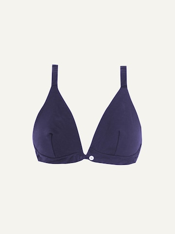 ZUBEK Triangel BH ''Merino Wool'' in Blau: Vorderseite