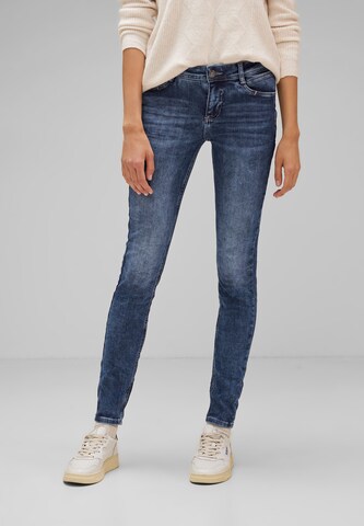 STREET ONE Slimfit Jeans in Blau: Vorderseite