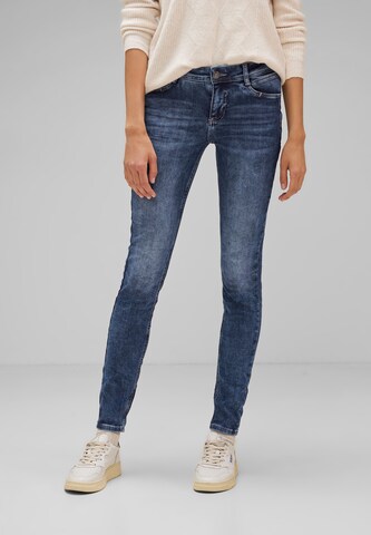 STREET ONE Slimfit Jeans in Blauw: voorkant