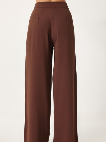 Wide Leg Pantalon à pince Happiness İstanbul en marron