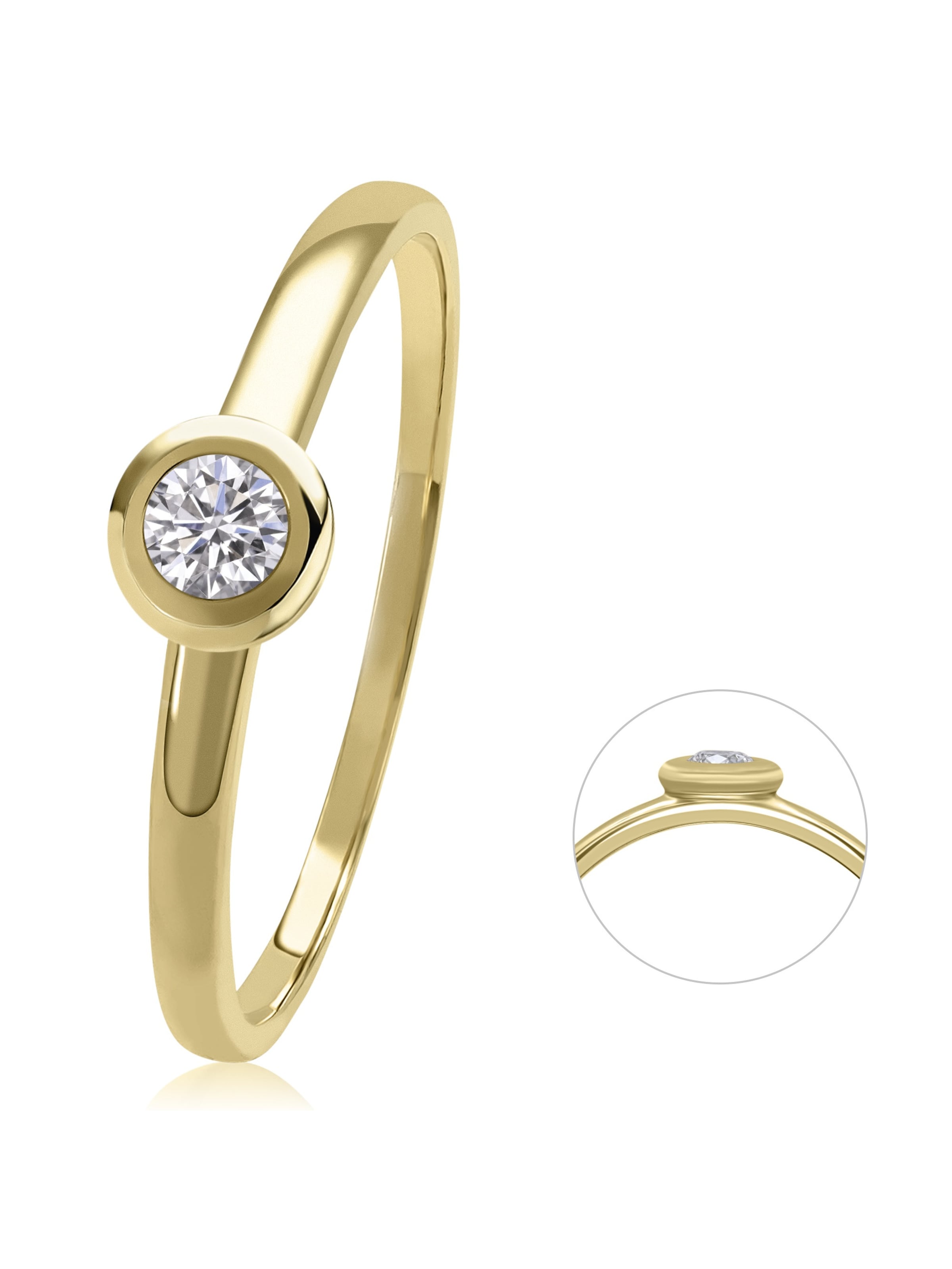ONE ELEMENT Ring in Gold: Vorderseite