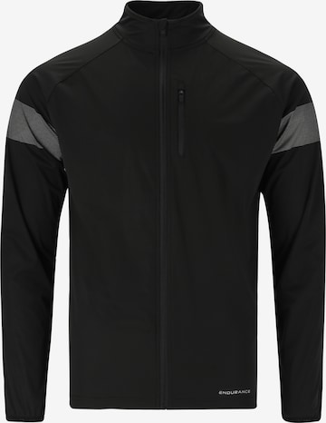 ENDURANCE Athletic Jacket 'Bard' in Black: front