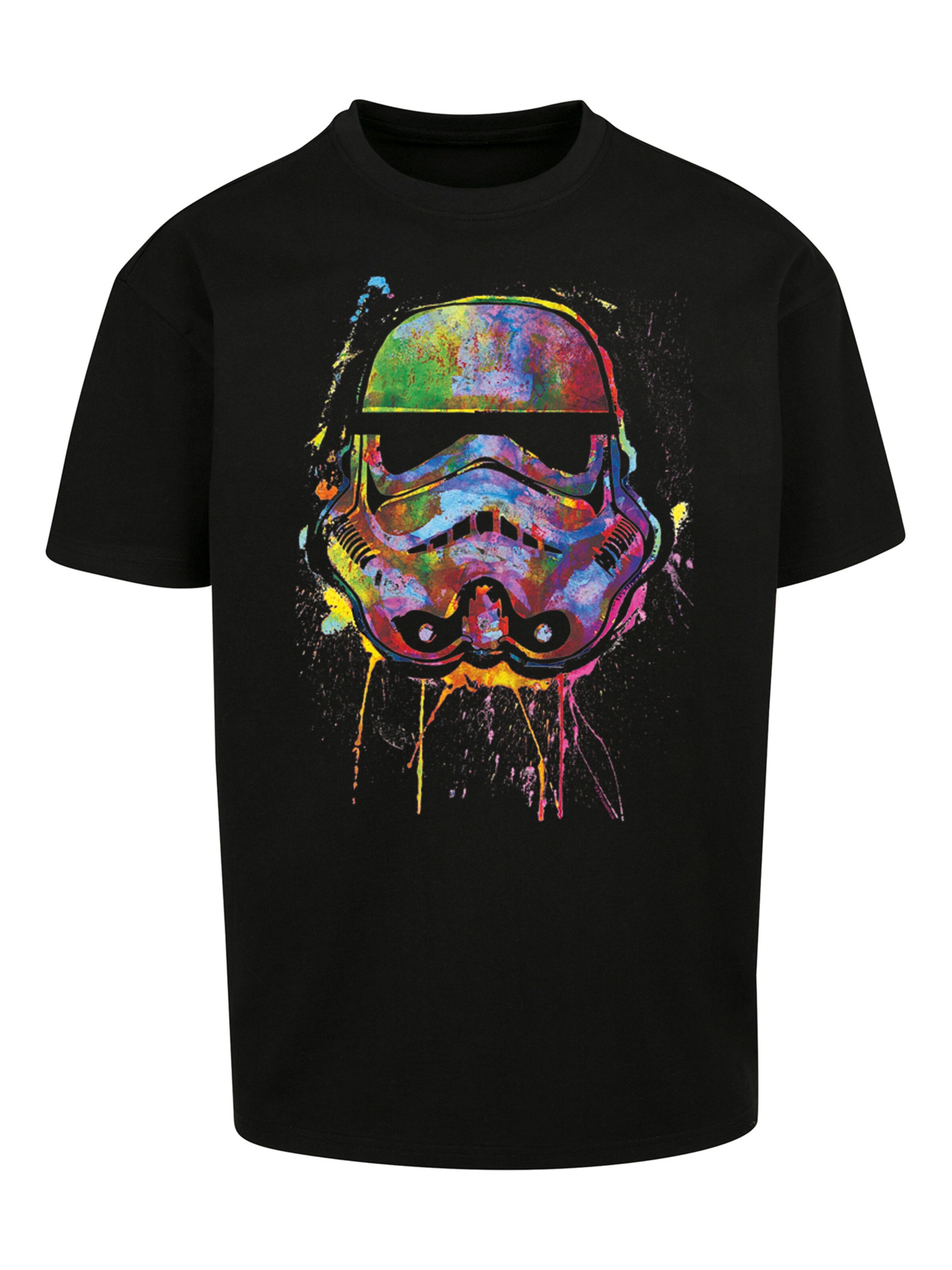 F4NT4STIC Shirt 'Star Wars Stormtrooper' in Black: front