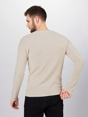 JACK & JONES Regular Fit Pullover 'Theo' in Beige