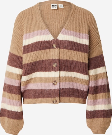 Cardigan 'MARBLE TILES' ROXY en marron : devant