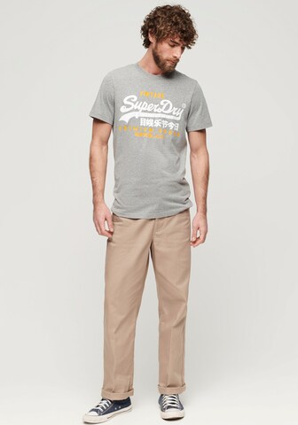 Superdry T-Shirt 'Duo' in Grau