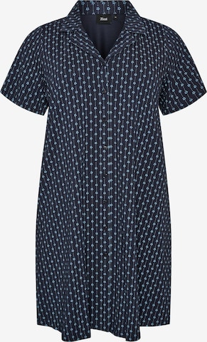 Chemise de nuit 'DANA' Zizzi en bleu : devant