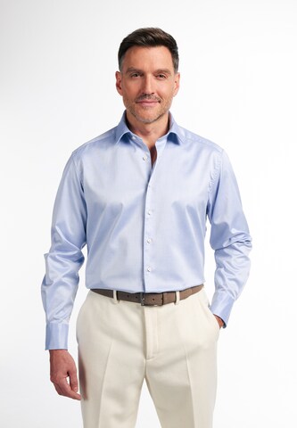 ETERNA Comfort fit Button Up Shirt in Blue: front