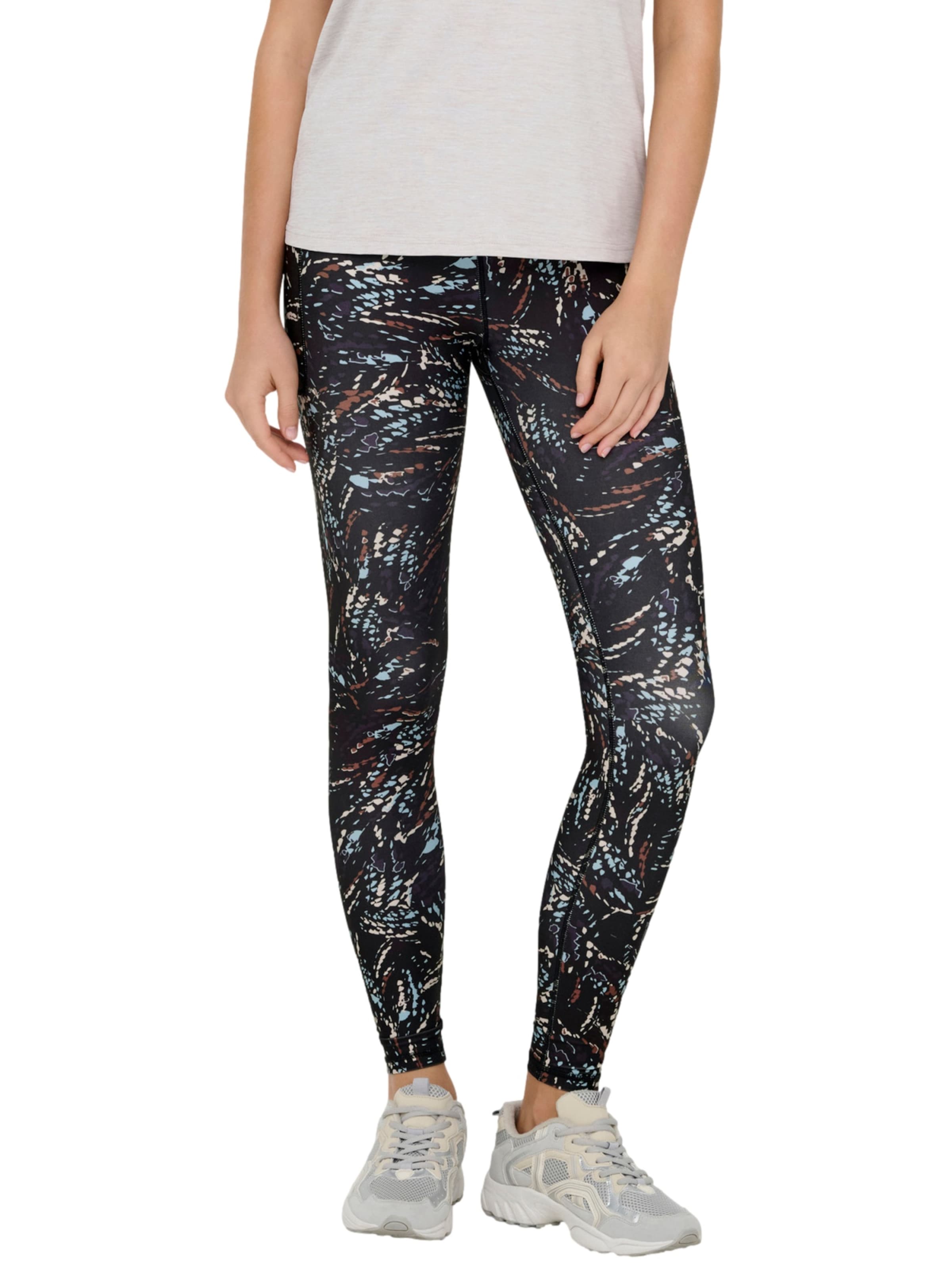 ONLY PLAY Slimfit Leggings 'Jam' in Zwart: voorkant