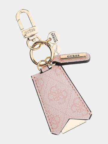 GUESS Key Ring in Pink: front