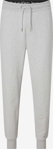 Calvin Klein Jeans Tapered Broek in Grijs: voorkant