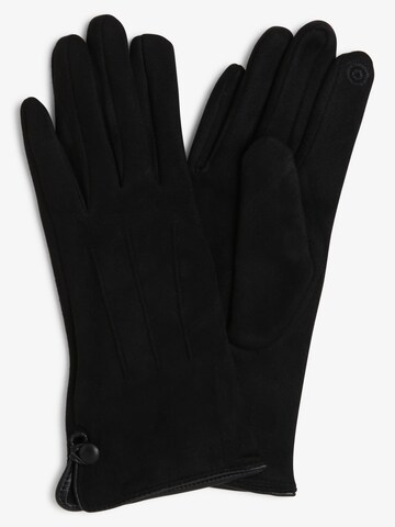 eem Full Finger Gloves in Black: front