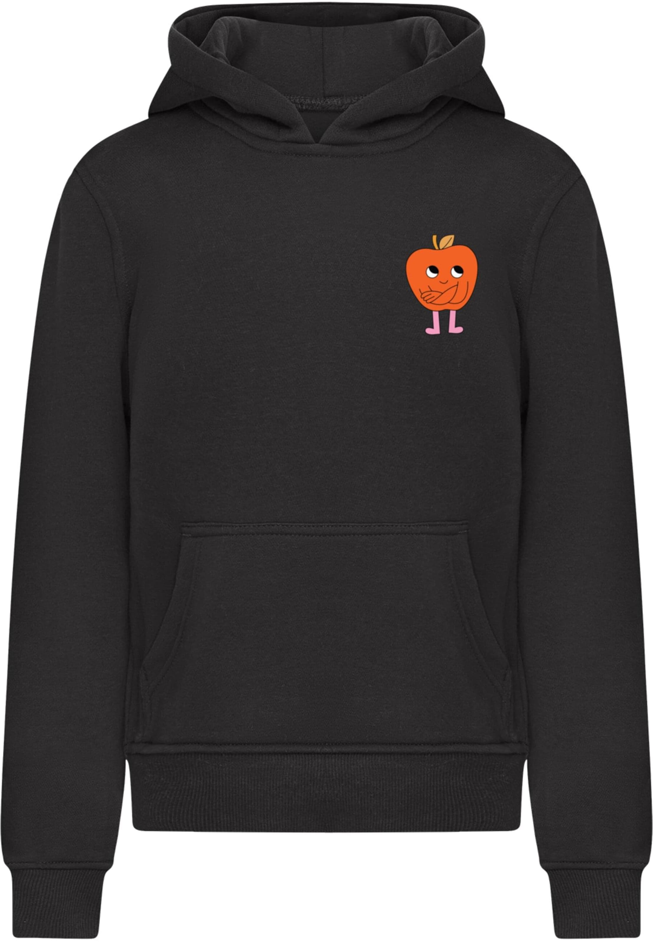 Merchcode Sweatshirt 'Apple' in Schwarz: Vorderseite